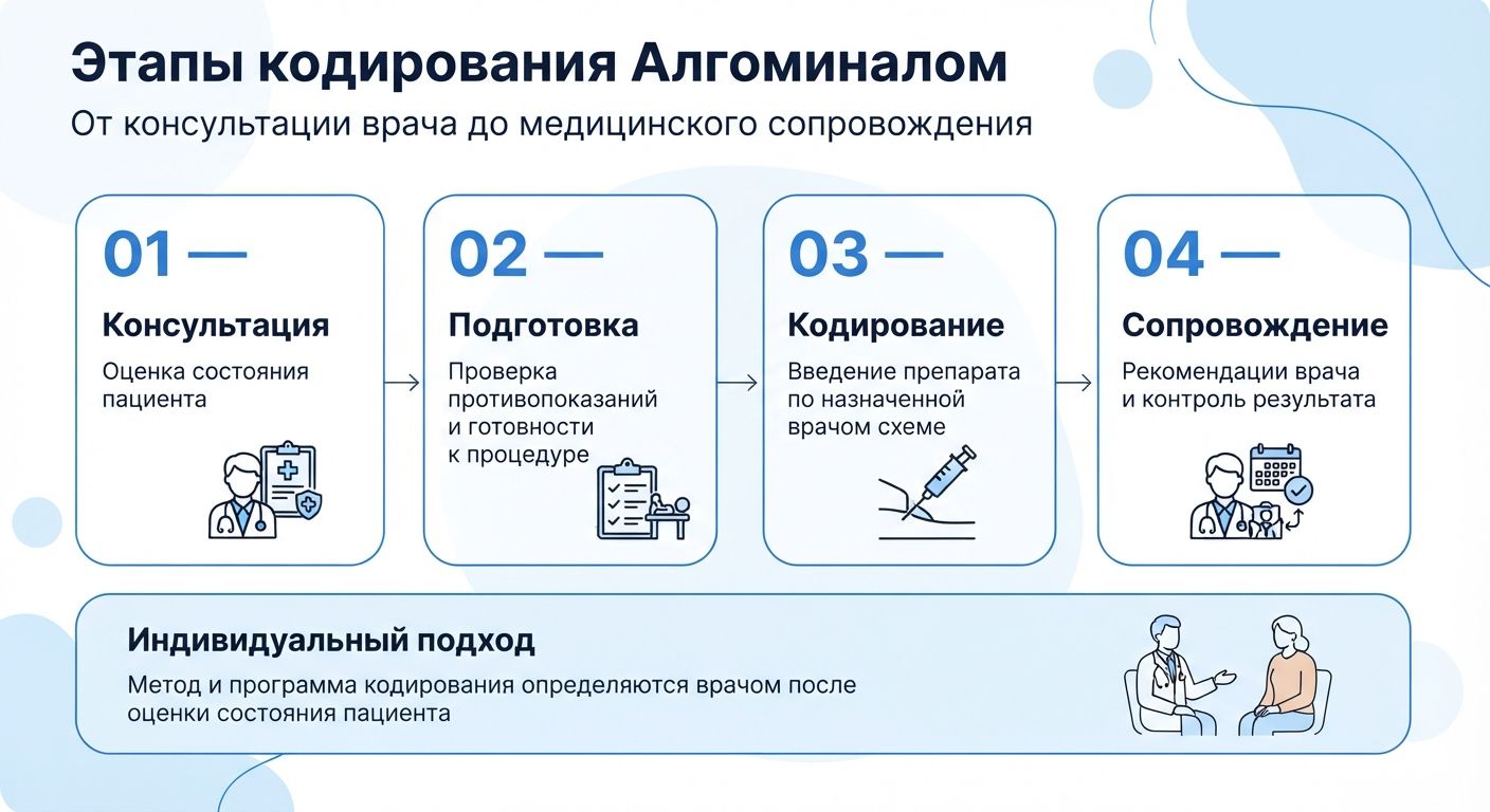 Кодирование препаратом «Алгоминал» в Приволжске инфографика
